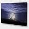Designart - Full Moon Rising In A Cloudy Night - Nautical & Coastal Canvas Wall Art Print